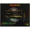 Накопитель SSD ADATA LEGEND 960 MAX, 1Tb, PCIe 4.0 x4, M.2 2280, NVMe, R/W 7400/6000, с радиатором