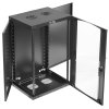 Шкаф настенный Next, 18U 550x450, стеклянная дверь, черный