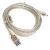 Кабель Cablexpert USB2.0 Pro, AM/microBM, 1,8м, экран, феррит.кольцо, прозрачны (CCP-mUSB2-AMBM-6-TR)