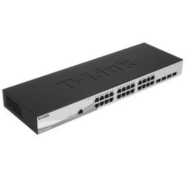 Коммутатор D-Link Gigabit Smart Switch with 16 10/100/1000Base-T ports and 4 Gigabit MiniGbIC (SFP) ports