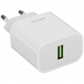 Сетевое зарядное устройство GoPower GP1U 1USB 2.4A 12W черный (1/120/480)