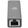 Переходник VCOM USB 3.0 -->RJ-45 1000Mbps+3 USB3.0, Aluminum Shell, 0.2м <DH312A>