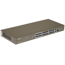 Коммутатор D-Link DGS-1250-28XMP/A1A, L2 Smart Switch with 24 10/100/1000Base-T ports and 4 10Gbase-X SFP+ ports (24 PoE ports 802.3af/802.3at (30 W), PoE Budget 370W).16K Mac address, 802.3x Flow Control, 4K