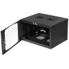 Шкаф настенный Lanmaster Next TWT-CBWNG-6U-6X4-BK 6U 550x450 мм пер. дв. стекл съемные бок. пан. 60 кг черный