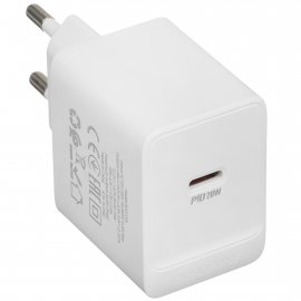 Сетевое зарядное устройство 1 Type-C Borofone BAS13A Erudite, пластик, PD20Вт, QC3.0, белый (1/70/280