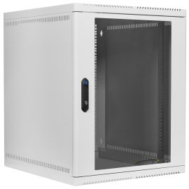 Шкаф настенный ЦМО ШРН-Э-12.500.1 12U 600x520 мм пер. дв. стал. лист несъемные бок. пан. серый